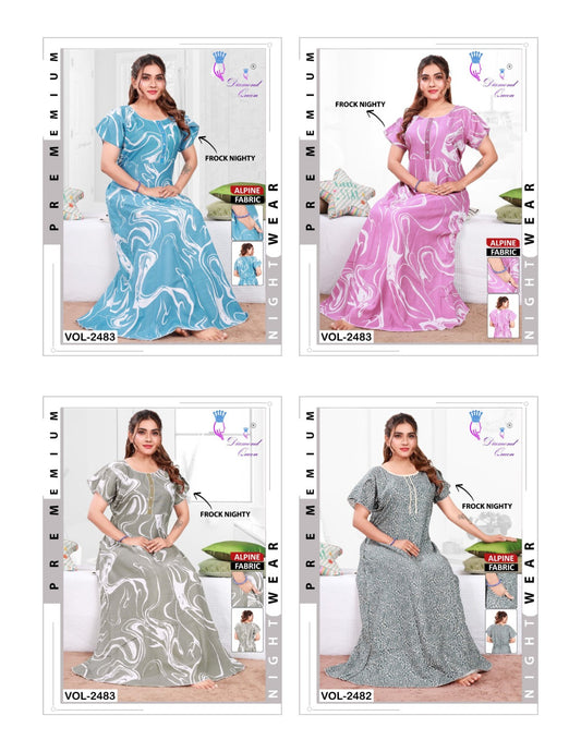 Frock 1411 Diamond Queen Alpine Night Gowns Supplier Gujarat