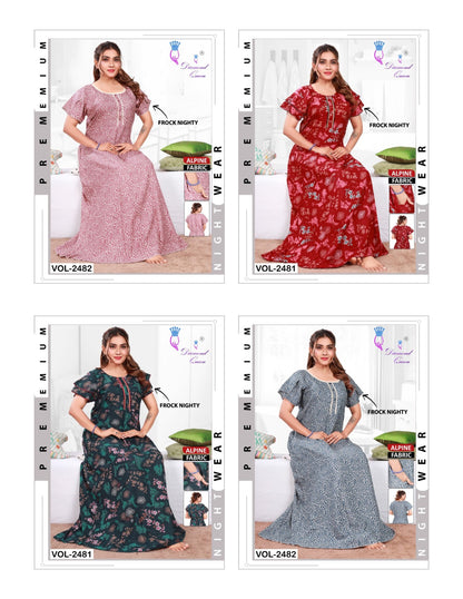 Frock 1411 Diamond Queen Alpine Night Gowns Supplier Gujarat