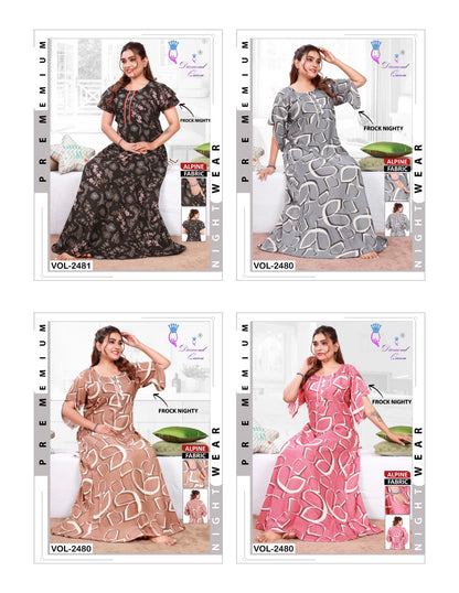 Frock 1411 Diamond Queen Alpine Night Gowns Supplier Gujarat