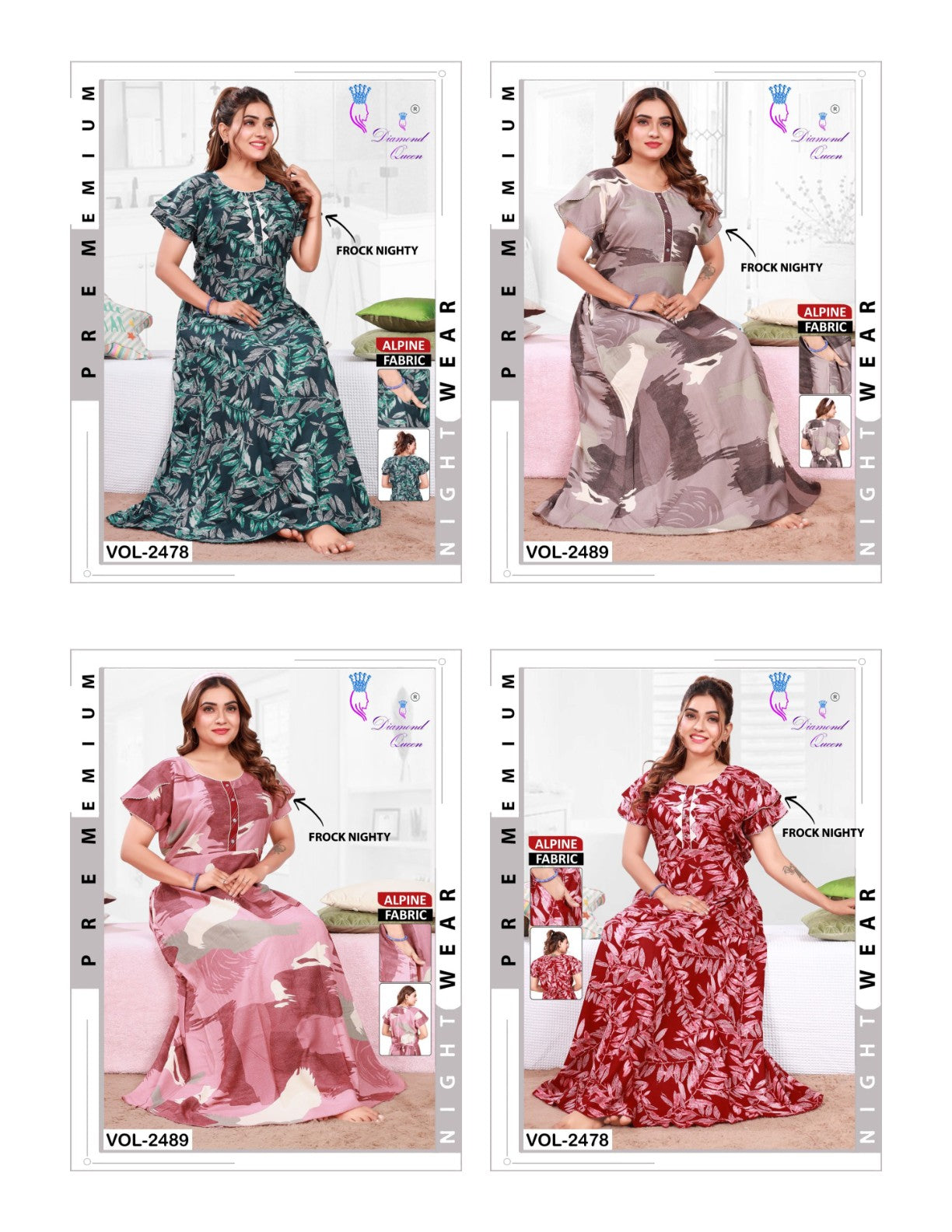 Frock 1411 Diamond Queen Alpine Night Gowns Supplier Gujarat