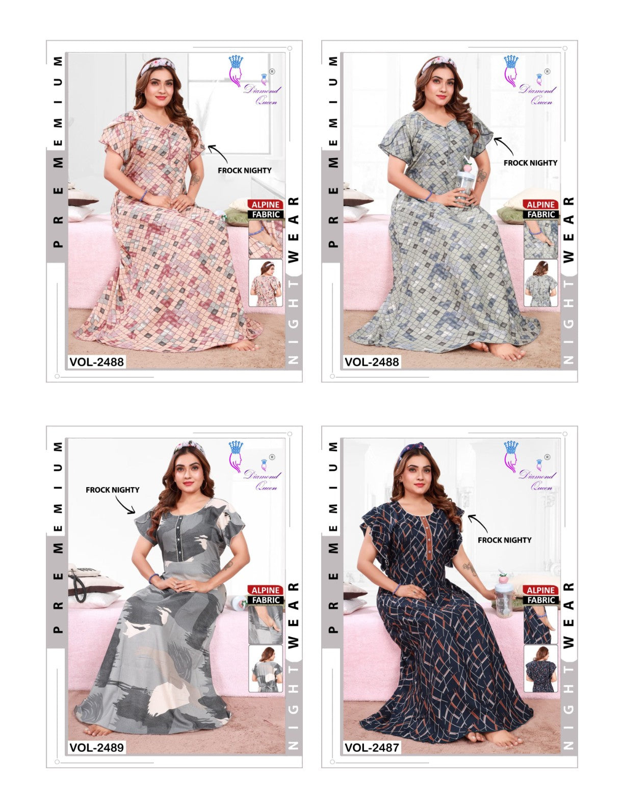 Frock 1411 Diamond Queen Alpine Night Gowns Supplier Gujarat