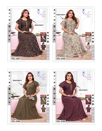 Frock 1411 Diamond Queen Alpine Night Gowns Supplier Gujarat