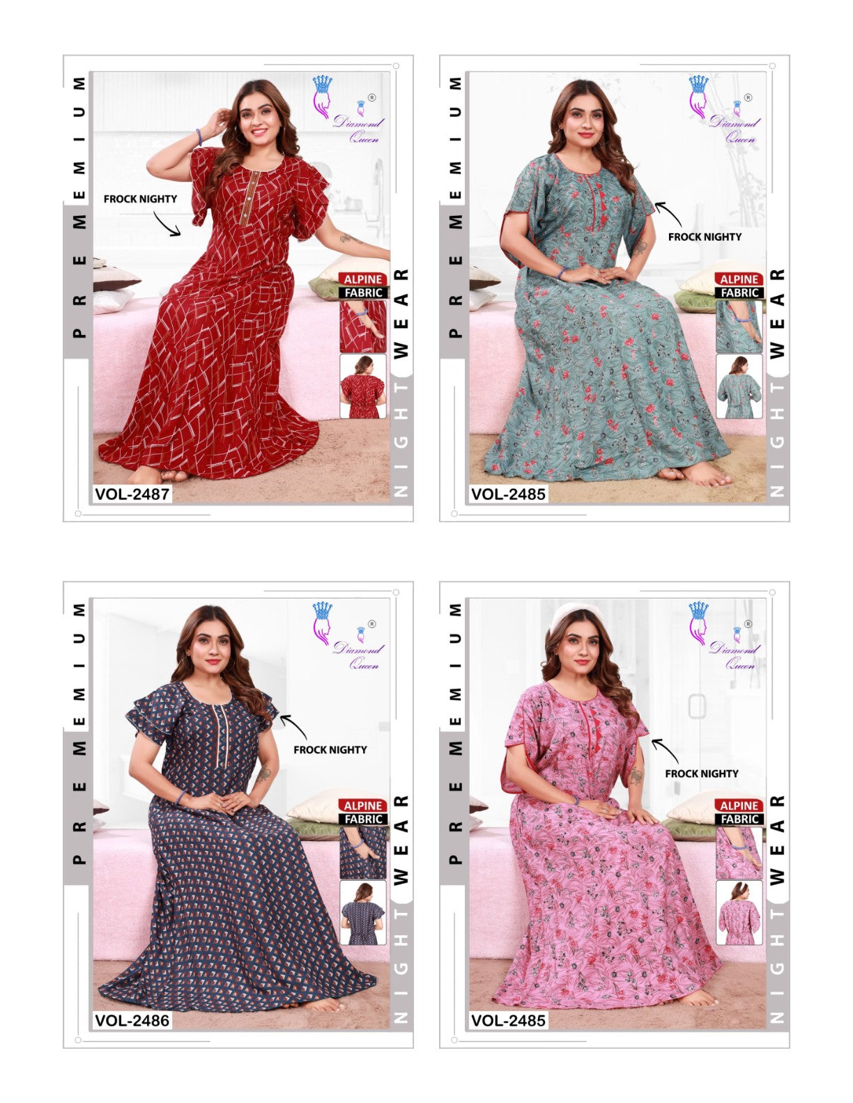 Frock 1411 Diamond Queen Alpine Night Gowns Supplier Gujarat