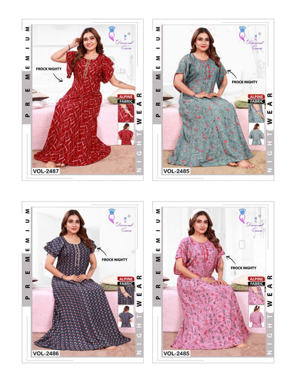 Frock 1411 Diamond Queen Alpine Night Gowns Supplier Gujarat