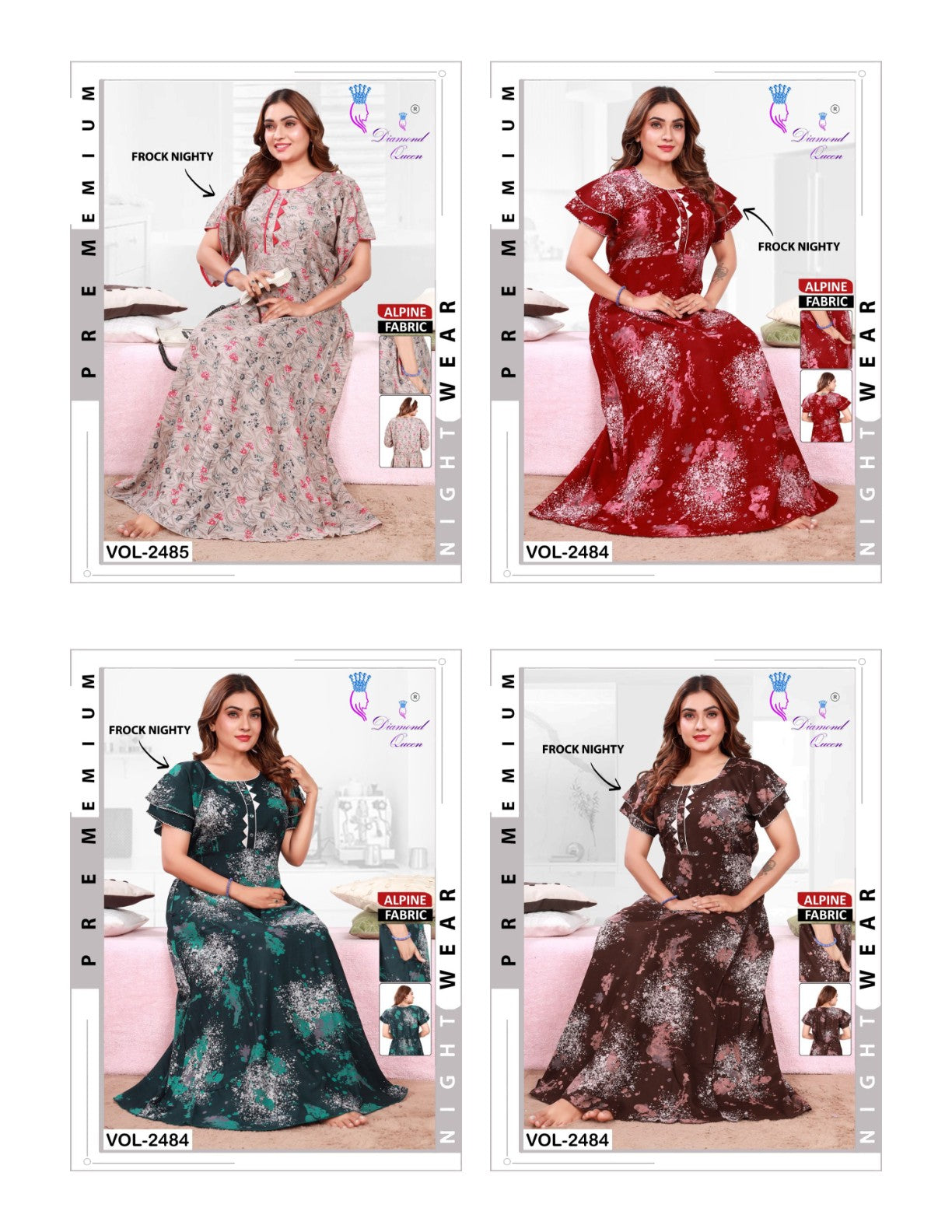 Frock 1411 Diamond Queen Alpine Night Gowns Supplier Gujarat