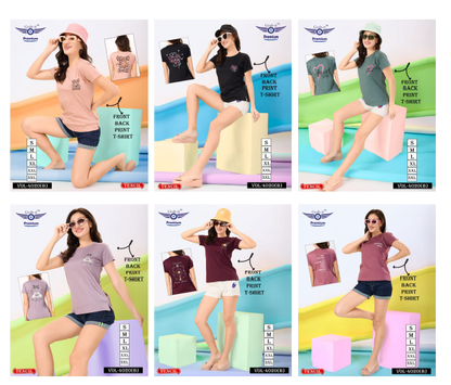 Front-Back Print 4020 B Grab It Tencil Women Tshirt Supplier