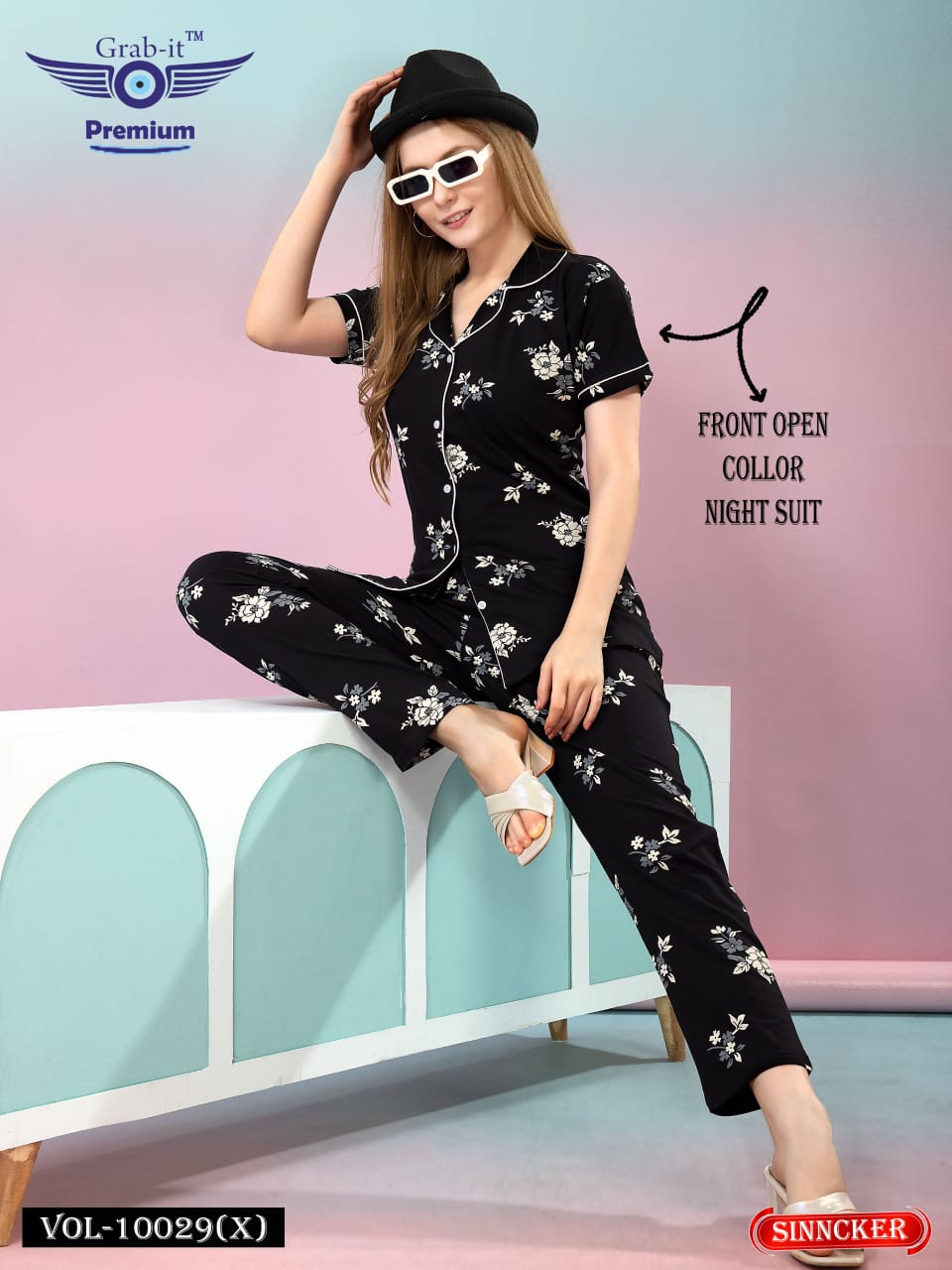 Front Open 10029 X Grab It Sinker Collar Night Suits Supplier Gujarat