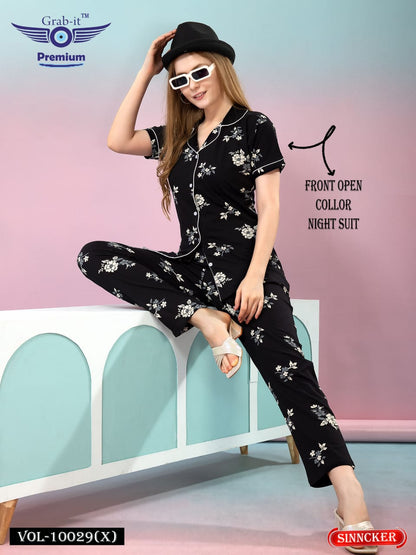 Front Open 10029 X Grab It Sinker Collar Night Suits Supplier Gujarat