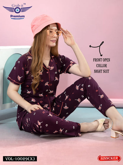 Front Open 10029 X Grab It Sinker Collar Night Suits Supplier Gujarat