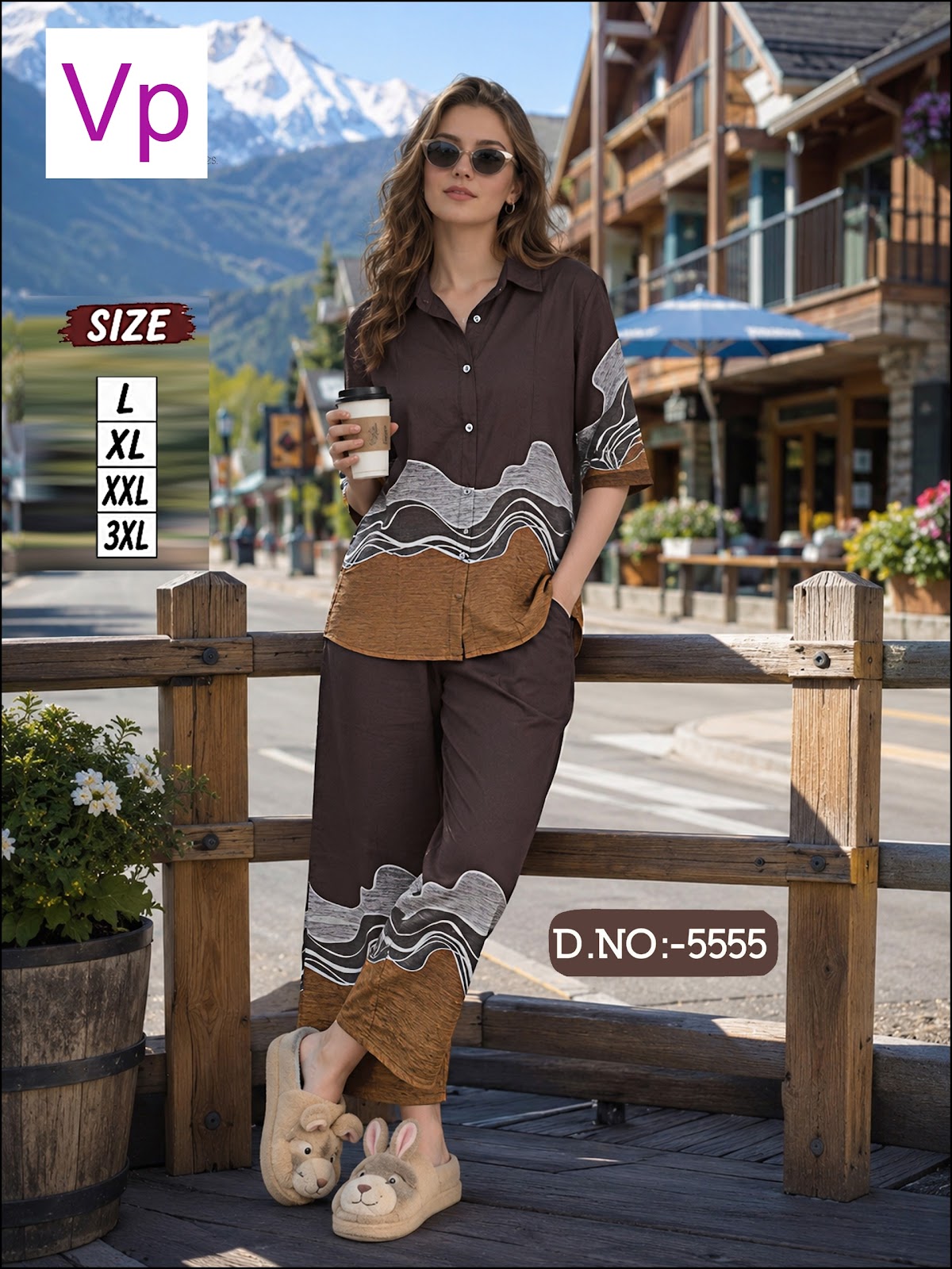Front Open Dno 5555 Vp Rayon 22Kg Co Ord Set Wholesale