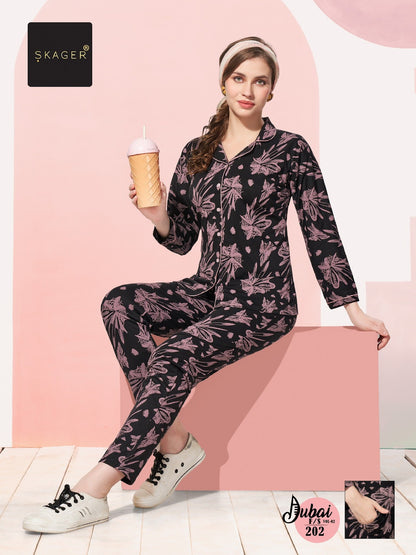 Front Open Dubai Vol 2 Skager Hosiery Full Sleeve Night Suits Exporter