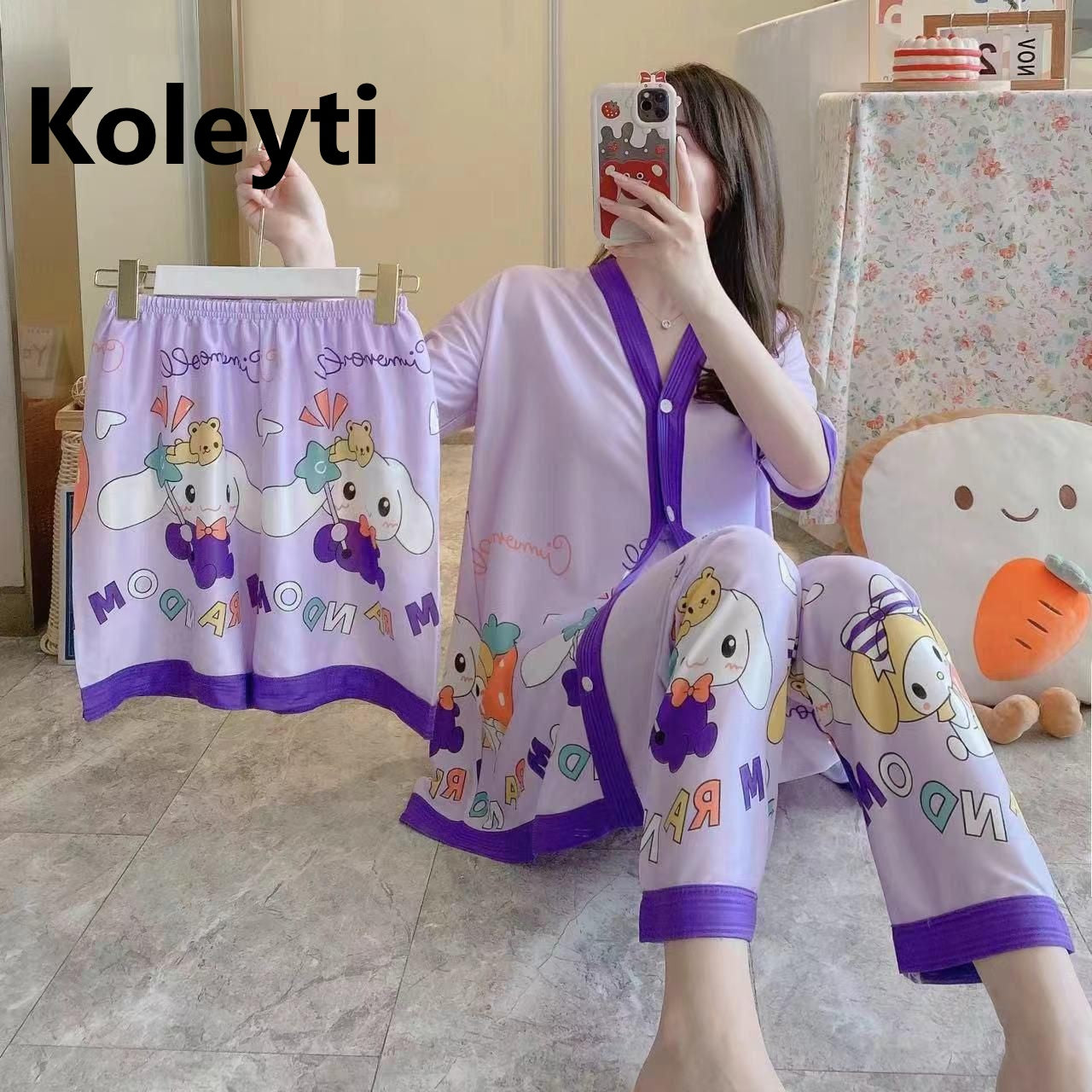 Front Open Korean Koleyti Shorts Pyjama Night Suits Exporter Ahmedabad