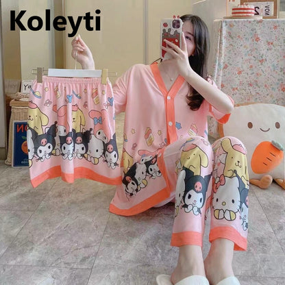 Front Open Korean Koleyti Shorts Pyjama Night Suits Exporter Ahmedabad