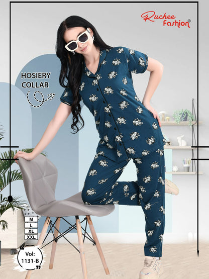 Front Open Vol 1131 Ruchee Fashion Hosiery Collar Night Suits Supplier