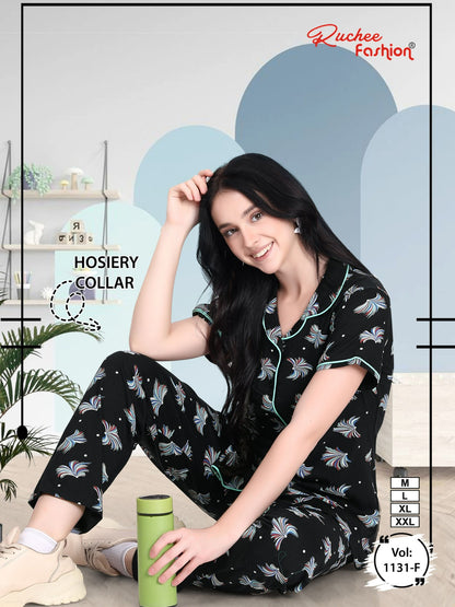 Front Open Vol 1131 Ruchee Fashion Hosiery Collar Night Suits Supplier