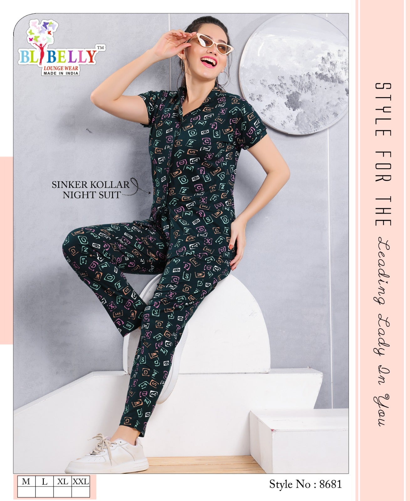 Front Open Vol 629 Belly Sinker Collar Night Suits Wholesaler Ahmedabad