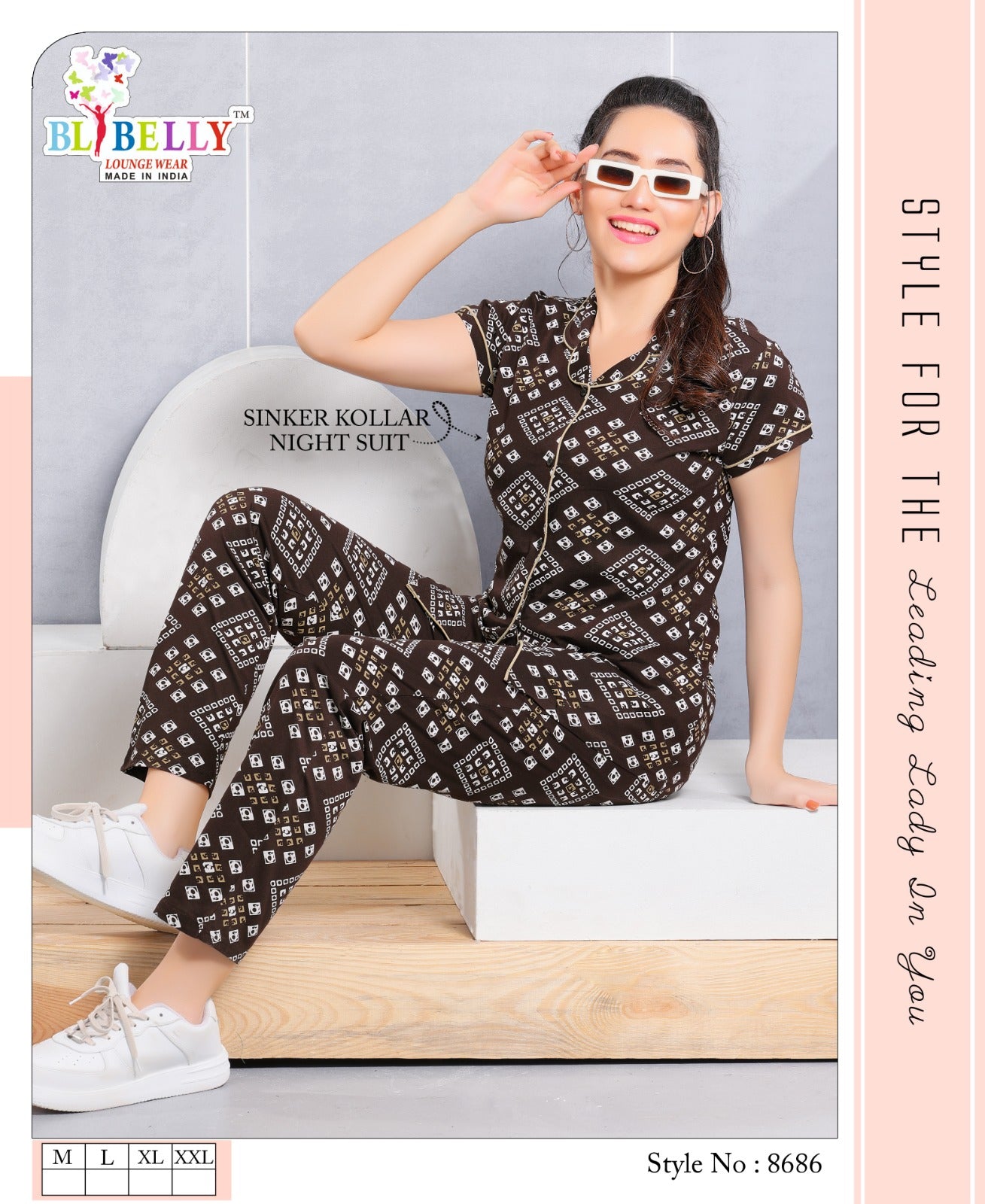 Front Open Vol 629 Belly Sinker Collar Night Suits Wholesaler Ahmedabad