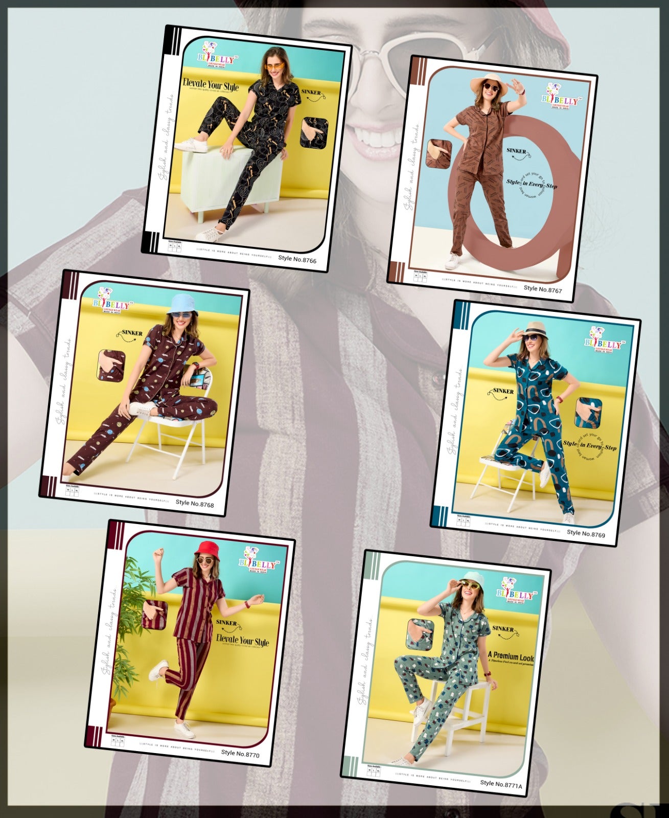 Front Open Vol 637 Belly Sinker Collar Night Suits Wholesaler