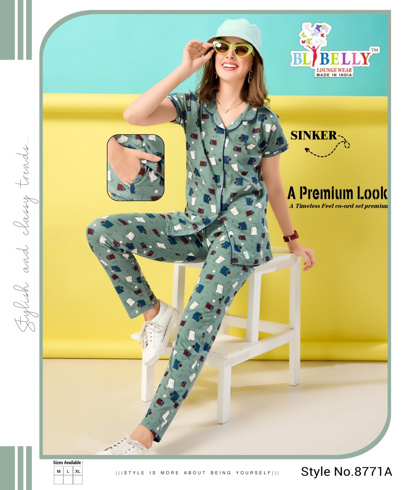 Front Open Vol 637 Belly Sinker Collar Night Suits Wholesaler