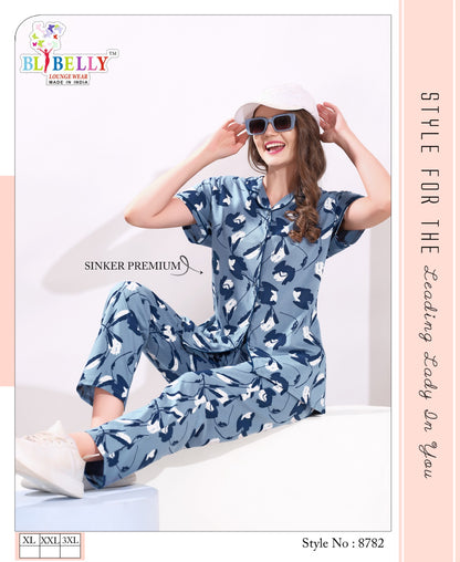 Front Open Vol 640 Belly Sinker Collar Night Suits Manufacturer Ahmedabad