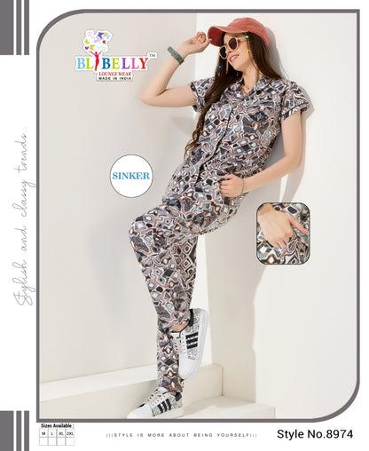 Front Open Vol 645 Belly Sinker Collar Night Suits Wholesale