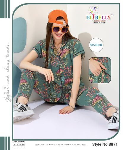 Front Open Vol 647 Belly Sinker Collar Night Suits Wholesaler Gujarat