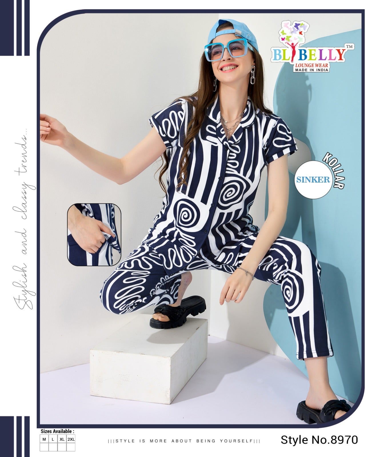 Front Open Vol 647 Belly Sinker Collar Night Suits Wholesaler Gujarat