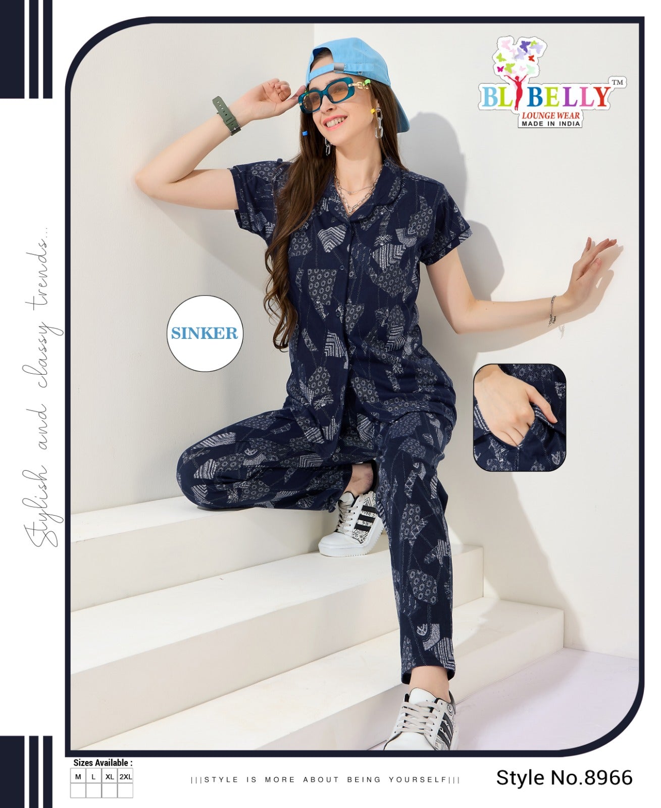 Front Open Vol 647 Belly Sinker Collar Night Suits Wholesaler Gujarat