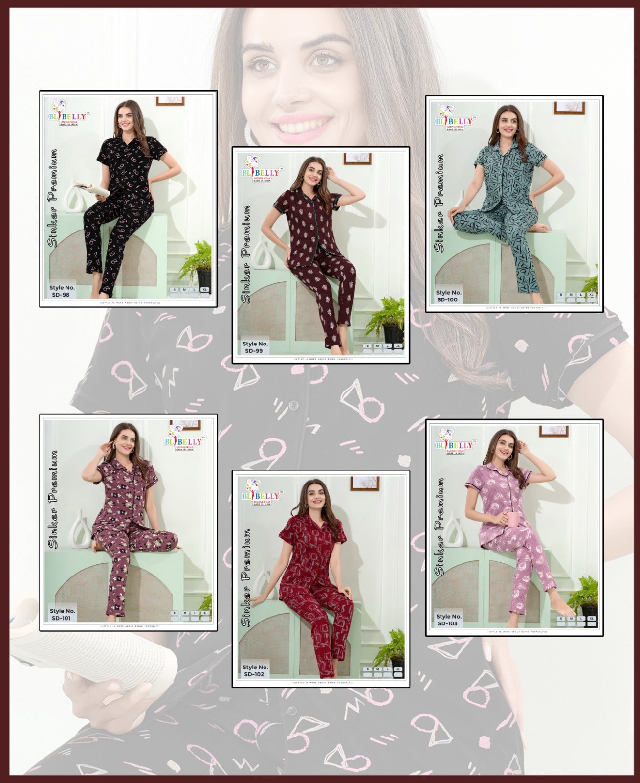 Front Open Vol 679 Belly Sinker Collar Night Suits Wholesaler Ahmedabad