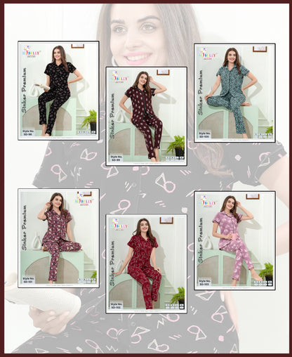 Front Open Vol 679 Belly Sinker Collar Night Suits Wholesaler Ahmedabad