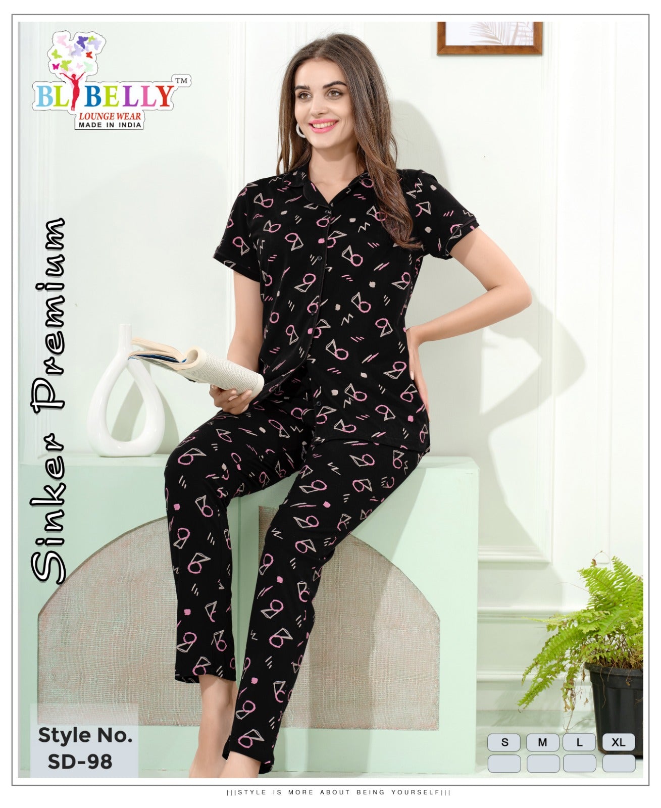 Front Open Vol 679 Belly Sinker Collar Night Suits Wholesaler Ahmedabad