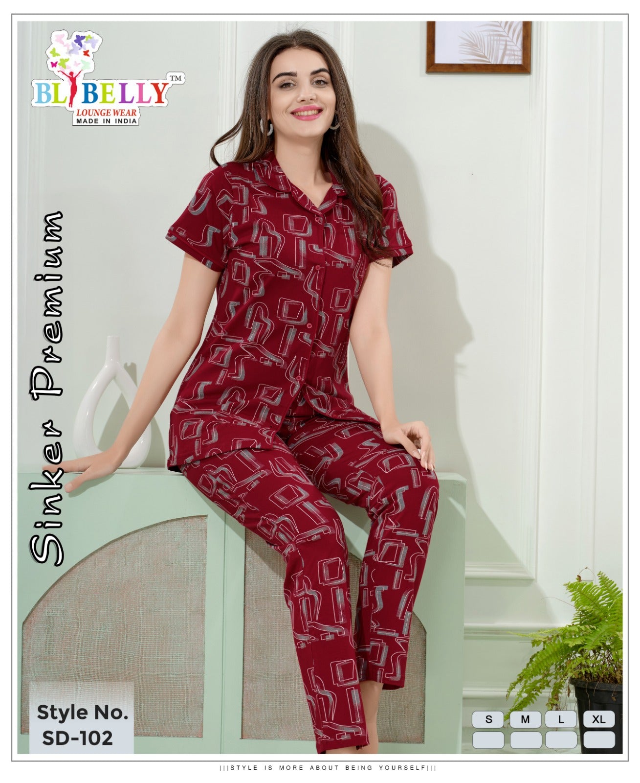 Front Open Vol 679 Belly Sinker Collar Night Suits Wholesaler Ahmedabad