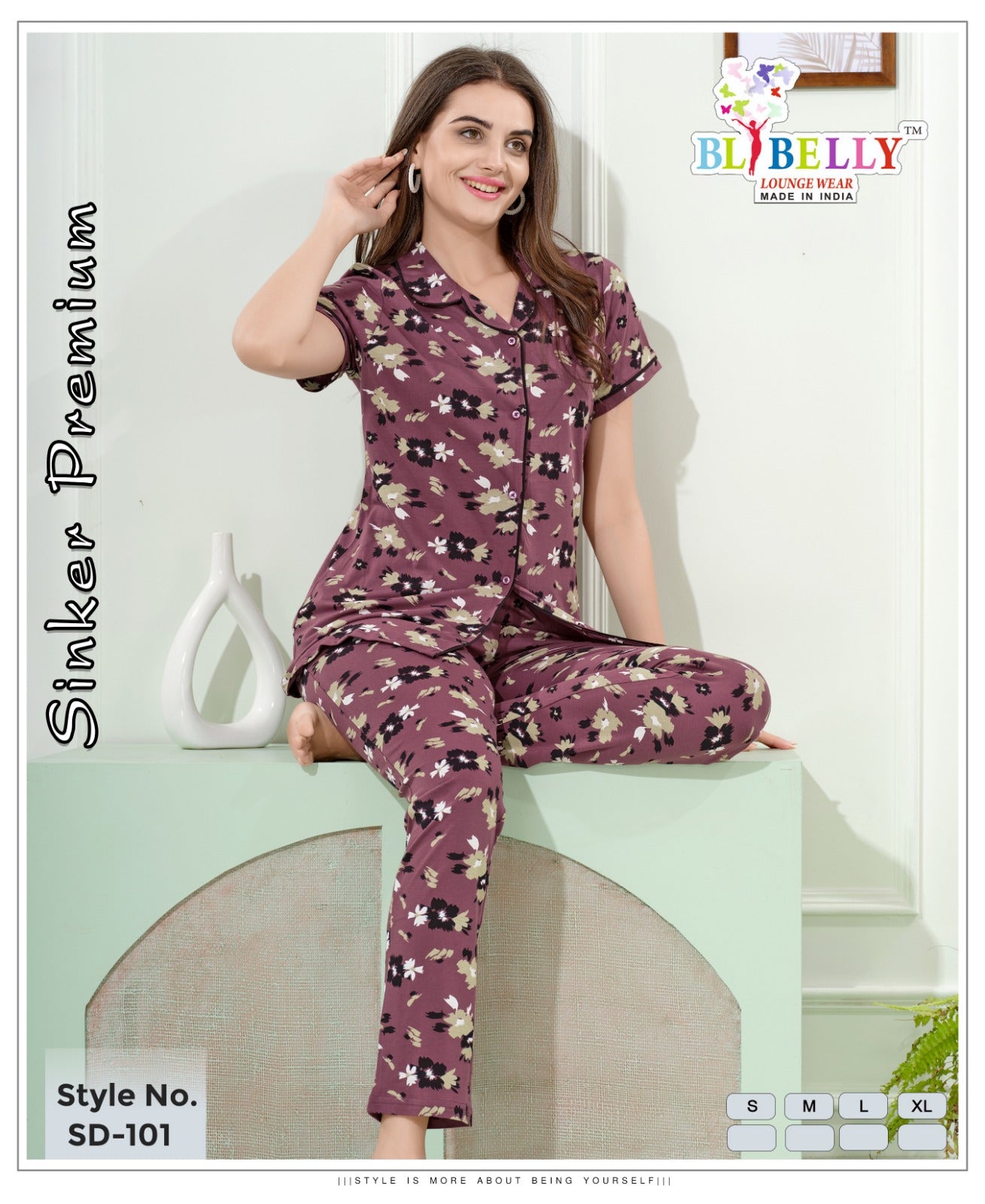 Front Open Vol 679 Belly Sinker Collar Night Suits Wholesaler Ahmedabad