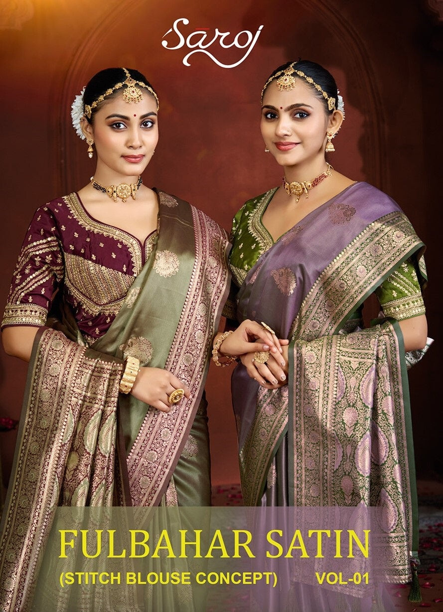 Fulbahar Satin Vol 1 Saroj Sarees Manufacturer Gujarat