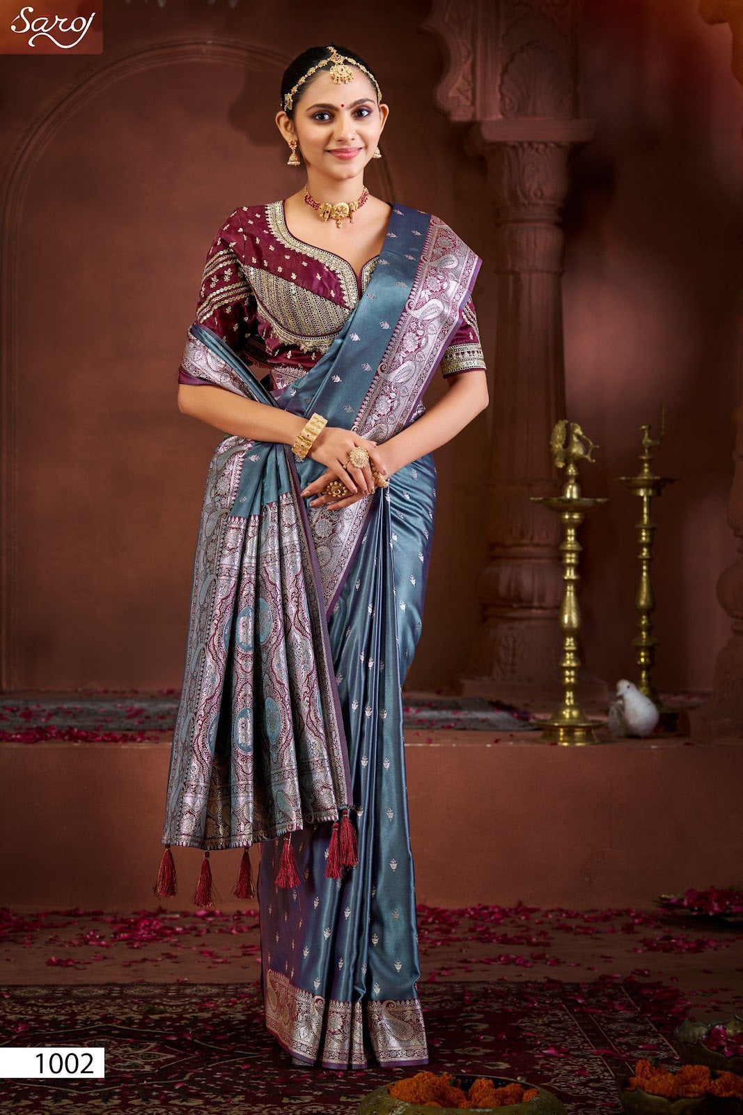 Fulbahar Satin Vol 2 Saroj Sarees Supplier Gujarat
