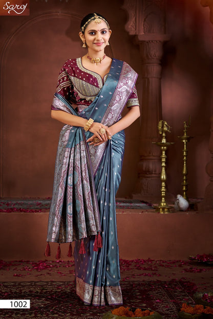 Fulbahar Satin Vol 2 Saroj Sarees Supplier Gujarat