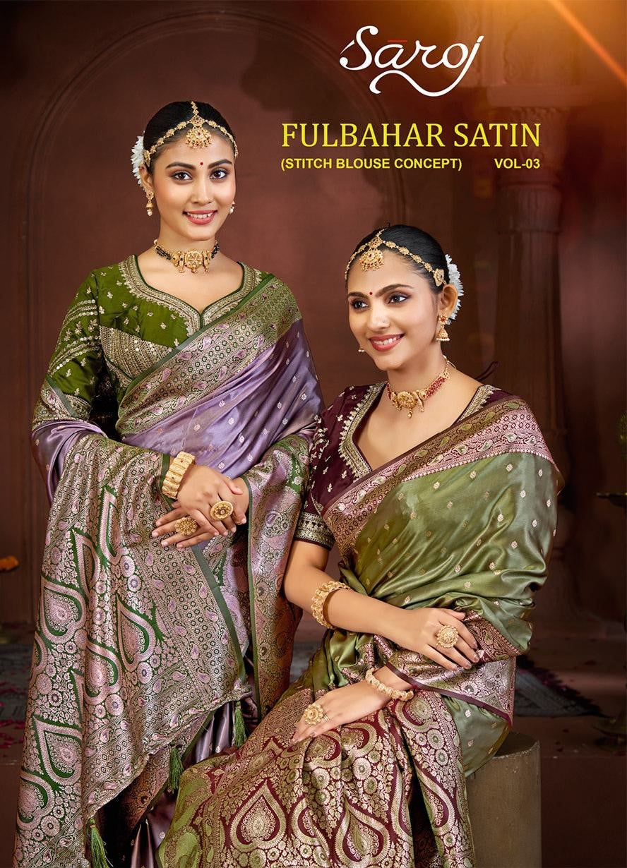 Fulbahar Satin Vol 3 Saroj Sarees Exporter Gujarat