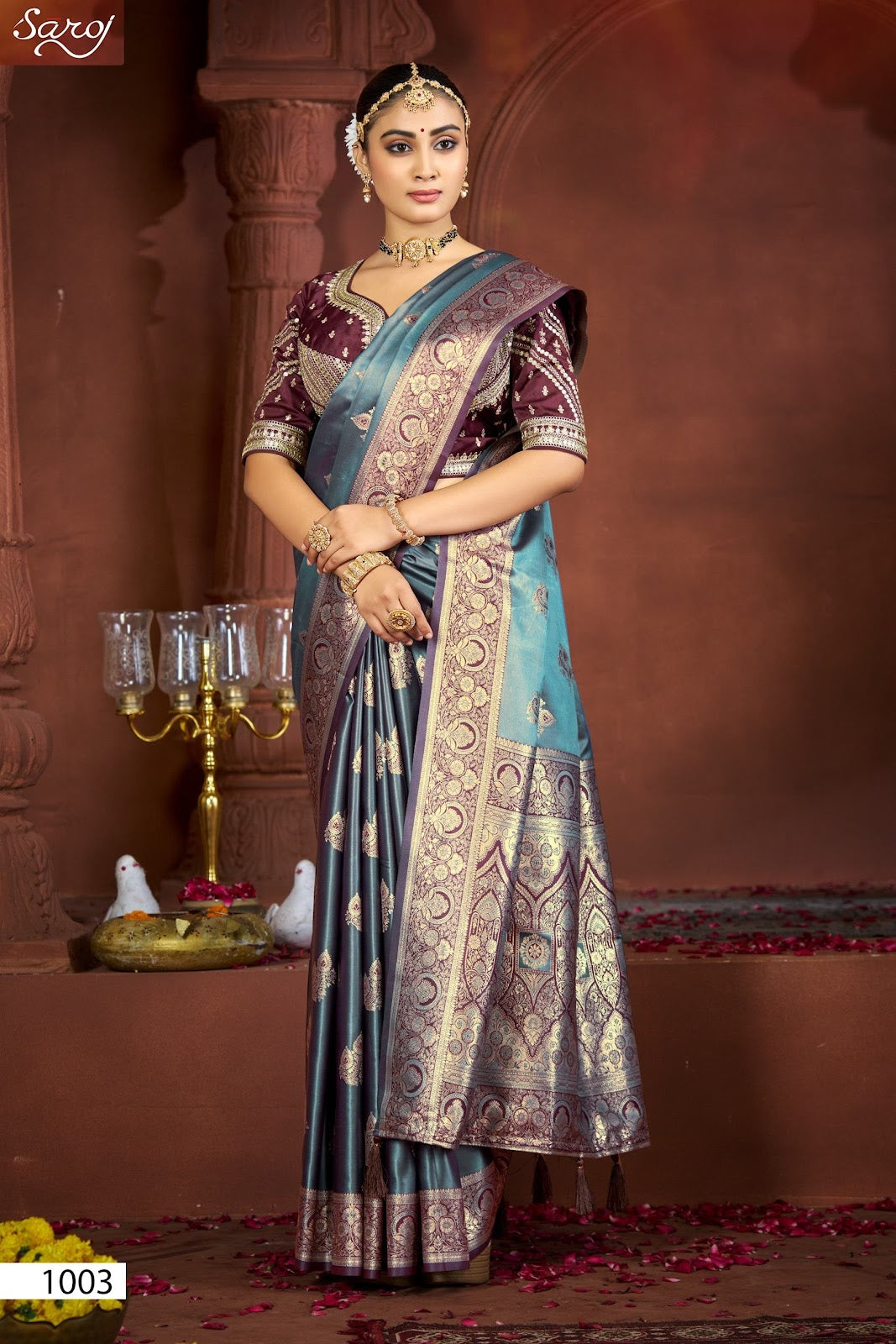 Fulbahar Satin Vol 4 Saroj Sarees Wholesaler Gujarat