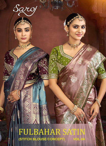 Fulbahar Satin Vol 4 Saroj Sarees Wholesaler Gujarat