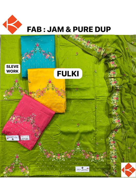 Fulki Krupali Pure Jam Salwar Suits Manufacturer India