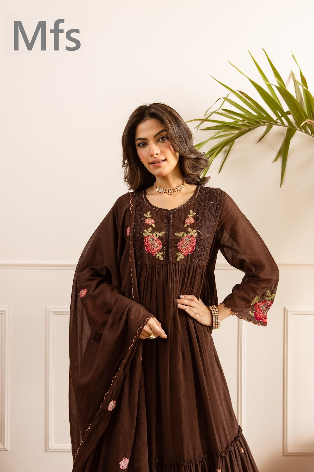 Full Flair 2408 Mfs Cotton Readymade Anarkali Suits Manufacturer Ahmedabad
