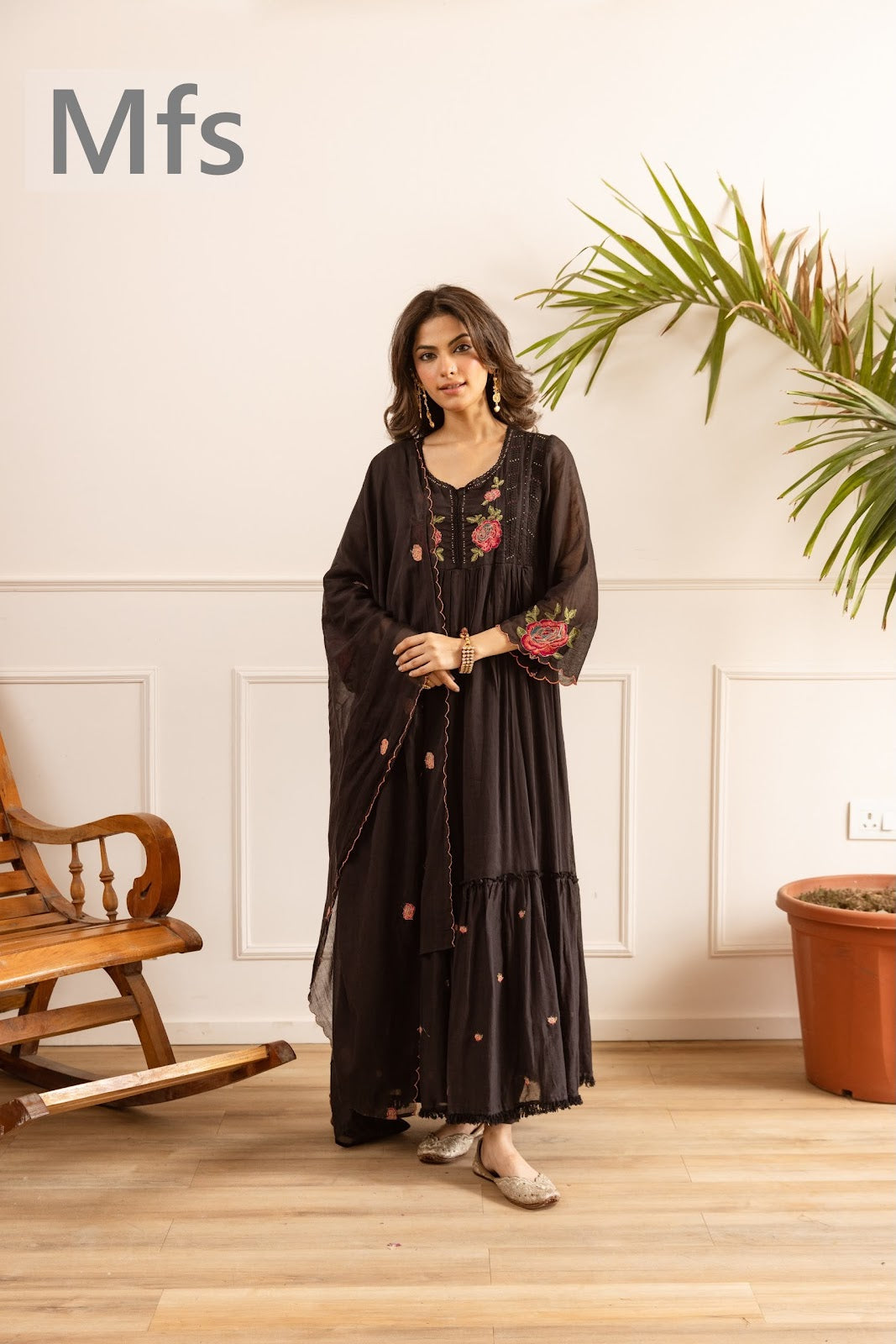 Full Flair 2408 Mfs Cotton Readymade Anarkali Suits Manufacturer Ahmedabad