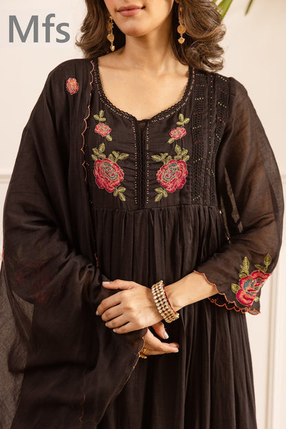 Full Flair 2408 Mfs Cotton Readymade Anarkali Suits Manufacturer Ahmedabad
