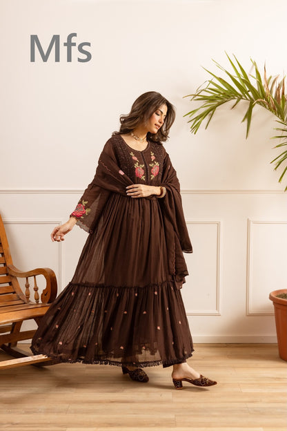 Full Flair 2408 Mfs Cotton Readymade Anarkali Suits Manufacturer Ahmedabad