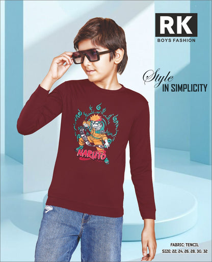 Full Sleeves 2207 Rk Tencil Boys Tshirt Wholesale Rate