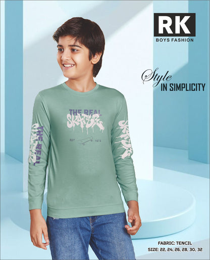 Full Sleeves 2207 Rk Tencil Boys Tshirt Wholesale Rate