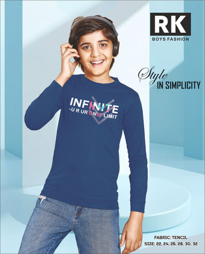Full Sleeves 2207 Rk Tencil Boys Tshirt Wholesale Rate