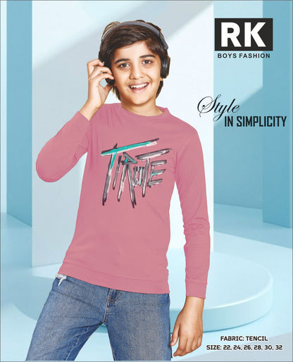 Full Sleeves 2207 Rk Tencil Boys Tshirt Wholesale Rate