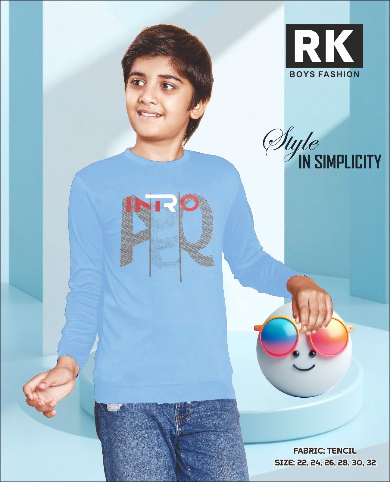 Full Sleeves 2207 Rk Tencil Boys Tshirt Wholesale Rate