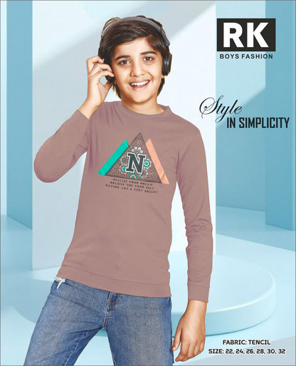 Full Sleeves 2207 Rk Tencil Boys Tshirt Wholesale Rate